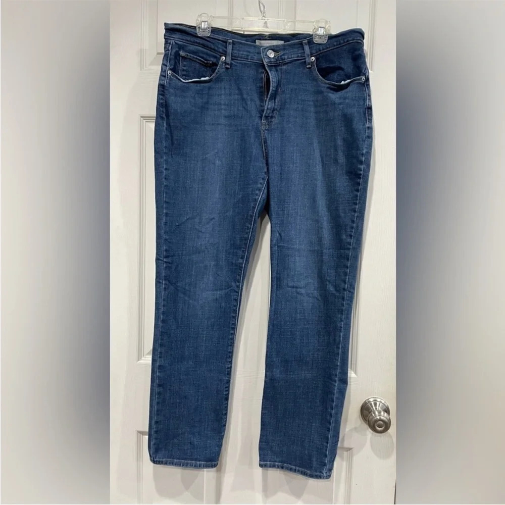 Levi’s Womens 14 Classic Straight Jeans Color Maui Waterfall Blue EUC 1